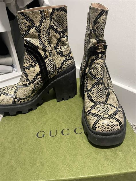 gucci pink flat boots|gucci snake boots.